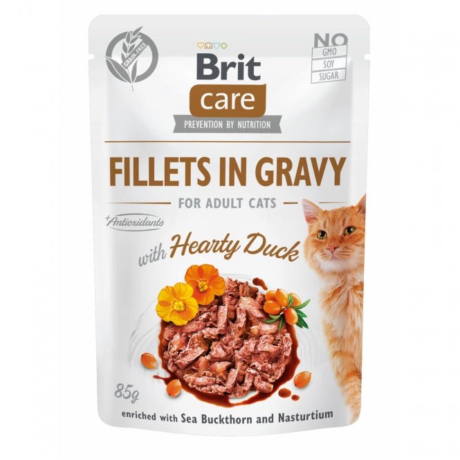 Brit Care Cat PB Fillets in Gravy - Ente 85g zoodrop