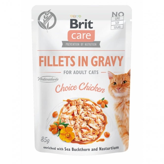 Brit Care Cat PB Fillets in Gravy - Huhn 85g zoodrop
