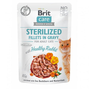 Brit Care Cat PB Fillets in Gravy - Kaninchen Sterilized 85g zoodrop
