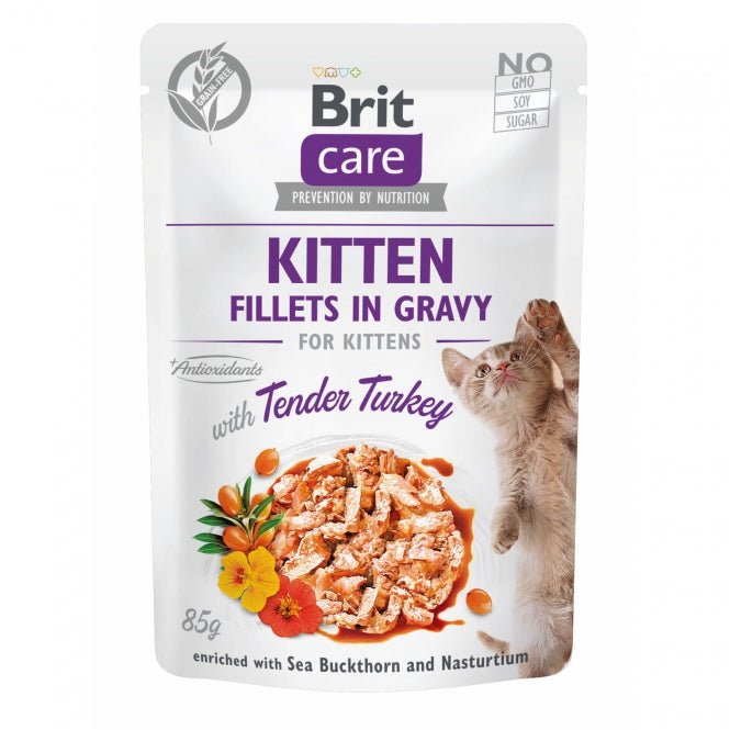 Brit Care Cat PB Fillets in Gravy - Truthahn Kitten 85g zoodrop