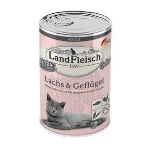 Landfleisch Cat Adult Gelee mit Lachs & Geflügel 6 Dosen á 400 g - 4pfoten Shop