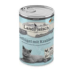 LandFleisch Cat Adult Schlemmertopf mit Geflügel & Krabben 6 Dosen á 400 g