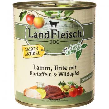 Landfleisch Classic Lamm & Ente & Kartoffeln &Wildapfel 6 Dosen á 400 g - 4pfoten Shop